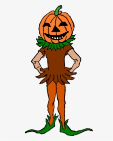 Pumpkin Boy Color Version Clip Arts - Cartoon Pumpkin Head Boy, HD Png Download, Transparent PNG