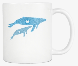 Humpback Whale Mama And Baby Coffee Mug - Coffee Cup, HD Png Download, Transparent PNG
