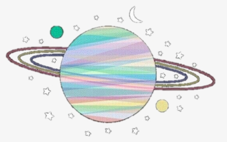 Stars Planet Colorful Aesthetic - Aesthetic Transparent Planets Png, Png Download, Transparent PNG