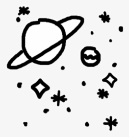 #saturn #stars #moon #planet #doodle #drawing #cartoon - Transparent Planet Doodle Png, Png Download, Transparent PNG