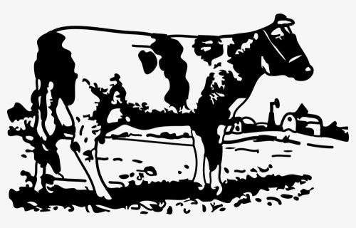 Cow Clip Art Free Vector 4vector - Cow Farm Clip Art, HD Png Download, Transparent PNG