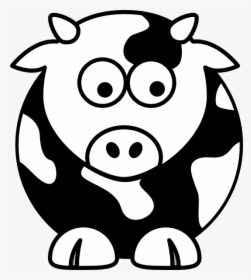 Clip Art Black And White - Black And White Cows Clipart, HD Png Download, Transparent PNG