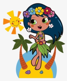 Hawaii Girl Clip Art - Imagen De Muñeca Hawaiana, HD Png Download, Transparent PNG