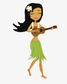 #ukulele #ukulelemusic #havana #havaiana #beach #praia - Hula Girl With Ukulele, HD Png Download, Transparent PNG