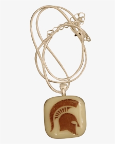 Michigan State University Spartan Glass Necklace   - Pendant, HD Png Download, Transparent PNG