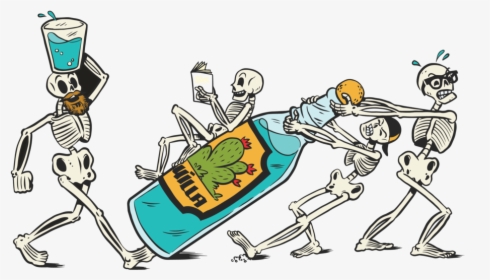 Transparent Running Skeleton Clipart - Cartoon, HD Png Download, Transparent PNG
