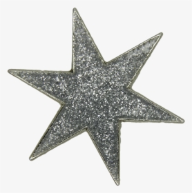 Transparent Silver Glitter Star Png - Star Brooch Png, Png Download, Transparent PNG