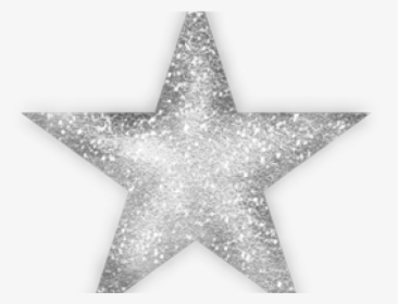 Glitter Star Cliparts - Silver Glitter Star Clipart, HD Png Download, Transparent PNG