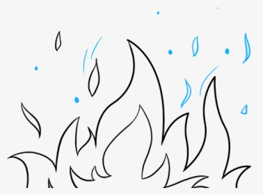 How To Draw Flames And Smoke - Simple Drawings Of Flames, HD Png Download, Transparent PNG