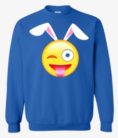Tongue Out Winking Emoji Easter Bunny Ears Tee Shirt - Smiley, HD Png Download, Transparent PNG