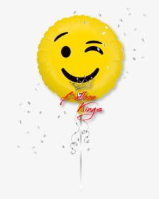 Emoji Wink - Transparent Smiley Face Balloon, HD Png Download, Transparent PNG