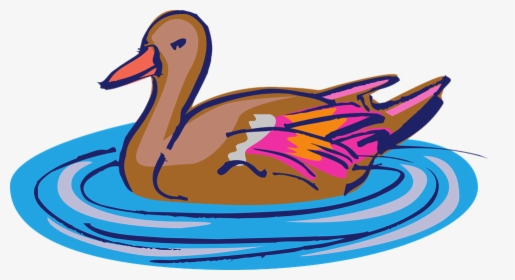 Ducks Clipart Swimming - Duck In Water Clipart, HD Png Download, Transparent PNG