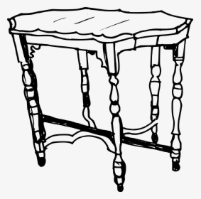 End Table - Antique Coffee Table Drawing, HD Png Download, Transparent PNG