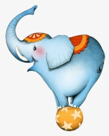 Elephants Clipart Carnival - Transparent Circus Elephant Clipart, HD Png Download, Transparent PNG