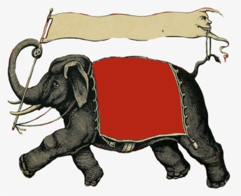 #elephant #animal #retro #vintage #circus #freetoedit - Transparent Vintage Circus Png, Png Download, Transparent PNG