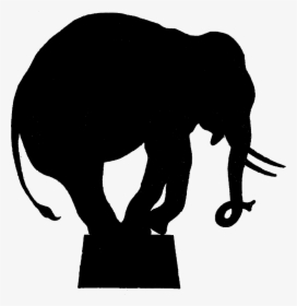 Silhouette Circus Elephant Clipart, HD Png Download, Transparent PNG