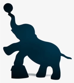 Circus Elephant Png Transparent Images - Silhouette Circus Elephant Vector, Png Download, Transparent PNG