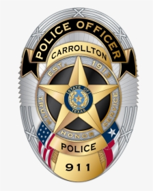 Dallas Police Badge Png - Carrollton Police Department, Transparent Png, Transparent PNG