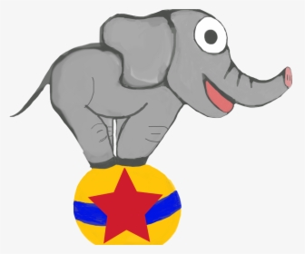 Circus Sticker Elephant Freetoedit - Cartoon, HD Png Download, Transparent PNG