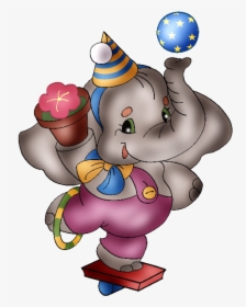 Circus Elephant Animals Cartoon, HD Png Download, Transparent PNG