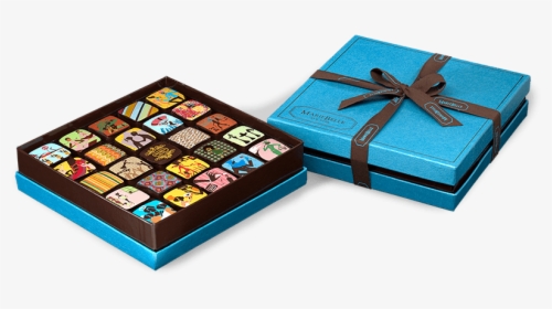 25-piece Box Chocolate Ganache Blue Box - Mariebelle Chocolate, HD Png Download, Transparent PNG