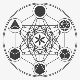 Metatron's Cube With Platonic Solids, HD Png Download, Transparent PNG