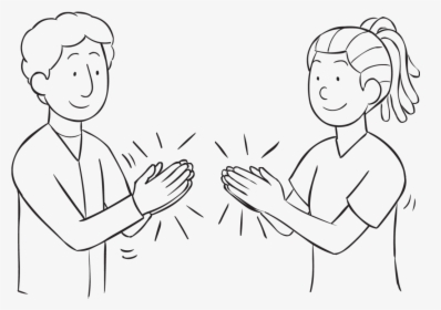 Synchro Clap - Clapping Hands Drawing, HD Png Download, Transparent PNG