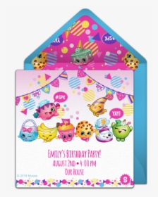 Free Shopkin Birthday Invitations, HD Png Download, Transparent PNG