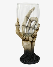 Skeleton Hand Glass Chalice - Statue, HD Png Download, Transparent PNG