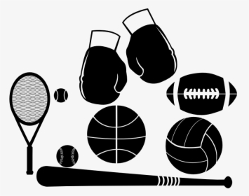 Sports Png File - Sport Equipment Silhouette Png, Transparent Png, Transparent PNG