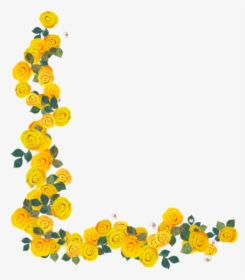 #sticker #remixit #border #yellow #flowers #aesthetic - Yellow Flower Border Png, Transparent Png, Transparent PNG