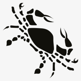Zodiac Signs Silhouette Png - Cancer Black And White Zodiac Sign, Transparent Png, Transparent PNG