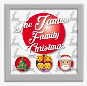 Reindeer Family Personalised Emoji Art With Silver, HD Png Download, Transparent PNG