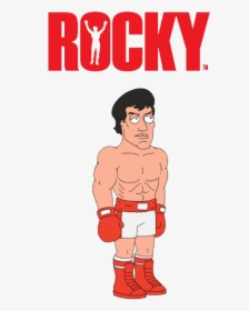 #rocky , #balboa , #boxing , #familyguy , #freetoedit - Rocky Balboa Cartoon, HD Png Download, Transparent PNG
