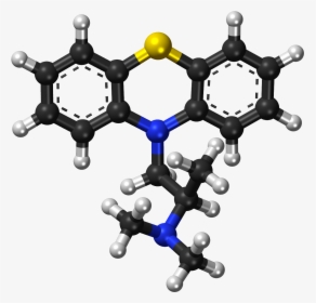 Promethazine Ball And Stick Model - Alizarin Molecule, HD Png Download, Transparent PNG
