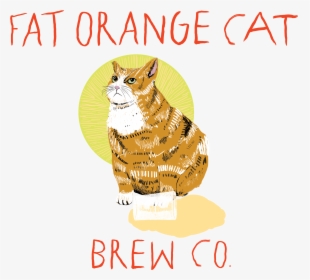 Transparent Orange Cat Png - Fat Orange Cat Brewery East Hampton Connecticut, Png Download, Transparent PNG