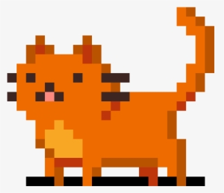 Cat Pixel Art , Png Download - Simple Cat Pixel Art, Transparent Png, Transparent PNG