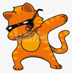 Orange Cat Dabbing - Clip Art Cat Orange, HD Png Download, Transparent PNG