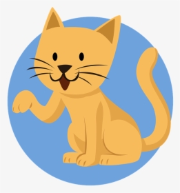 Cat, Animal, Cartoon, Kitten, Orange, Kids, Pet, Cute - Cartoon Transparent Background Cat Png, Png Download, Transparent PNG