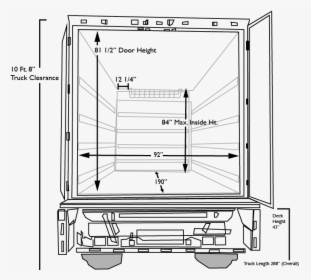 15ft Small Truck / Boxart Box Truck Door Dimensions - Box Truck Dimensions, HD Png Download, Transparent PNG