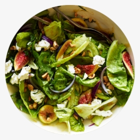 Green Salad With Figs And Goat Cheese, HD Png Download, Transparent PNG