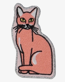 Sitting Cat Sticker Patch - Domestic Short-haired Cat, HD Png Download, Transparent PNG