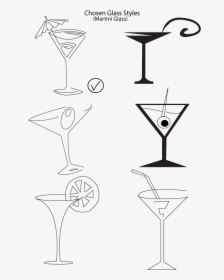 Transparent Martini Glass Silhouette Png - Martini Glass, Png Download, Transparent PNG