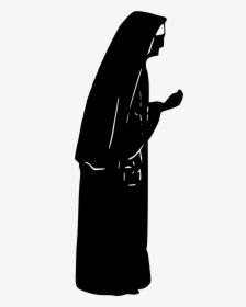 Pitbull Silhouette Png Download - Nun Silhouette Png, Transparent Png, Transparent PNG