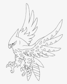 Coloring Pages Pokemon Fletchinder - Black And White Talonflame, HD Png Download, Transparent PNG