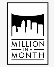 Million In A Month Logo Black And White, HD Png Download, Transparent PNG
