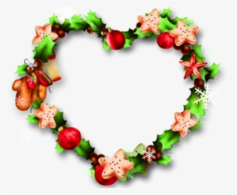 Adornos De Corazón Para Navidad - Corazon De Navidad Png, Transparent Png, Transparent PNG