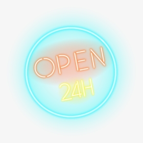 Open Bar Logo Neon Png - 24 Hours Neon Png, Transparent Png, Transparent PNG