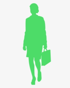 Business Woman Orange Silhouette, HD Png Download, Transparent PNG