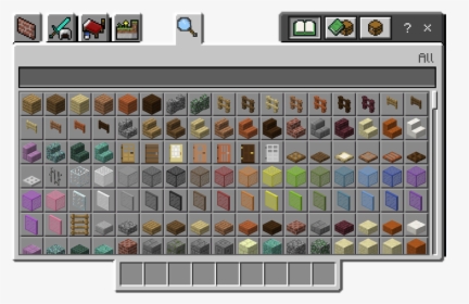 [minecraft] The Creative Mode Inventory Showing The - Minecraft Creative Mode Inventory, HD Png Download, Transparent PNG